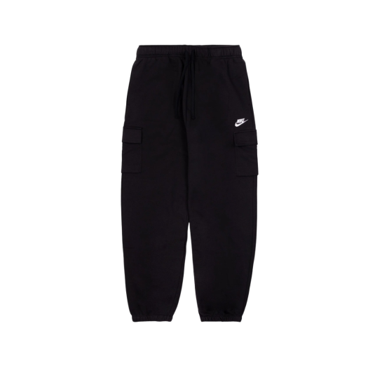 (W) Nike NSW Club Fleece Mid Rise Oversized Cargo Sweatpants Black - US/EU