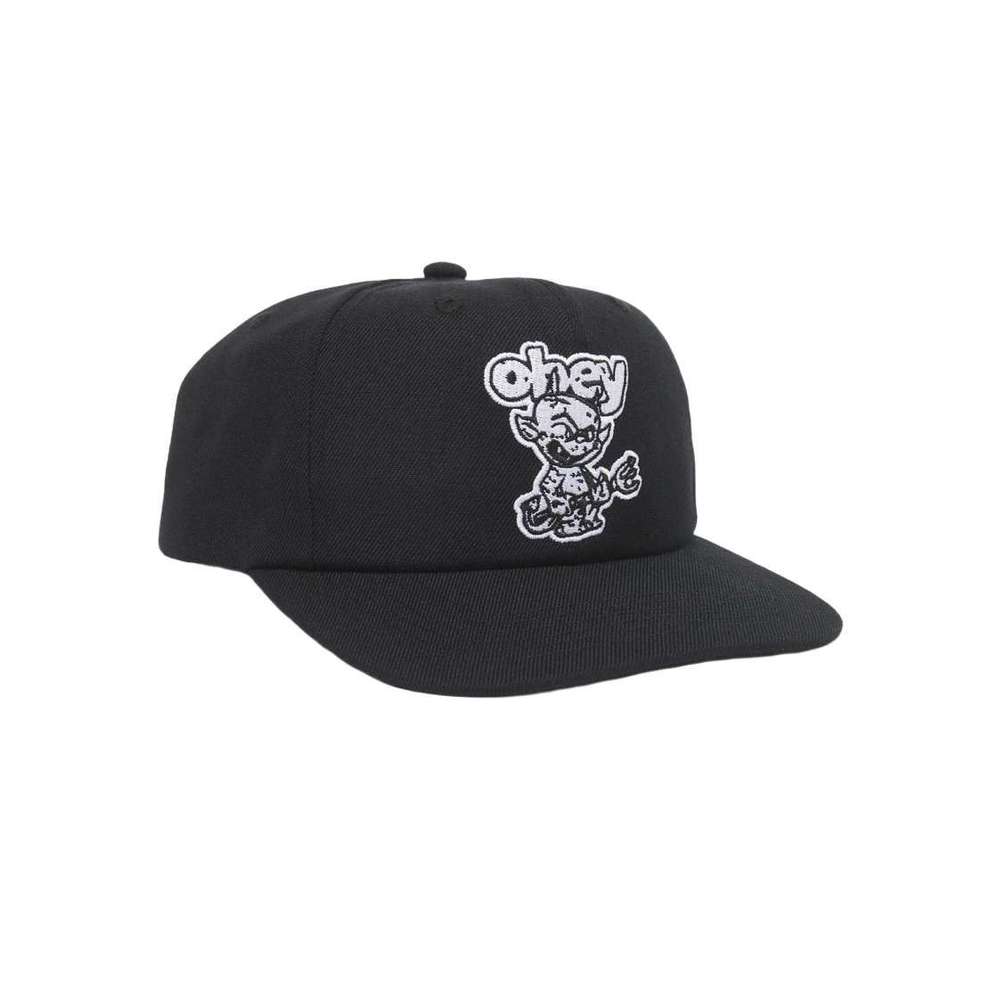 100580359 Obey Devil 6 Panel Classic Snapback Black