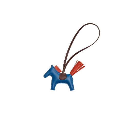 Hermes Rodeo PM Charm Milo & Bleu France Cornaline Rouge Sellier
