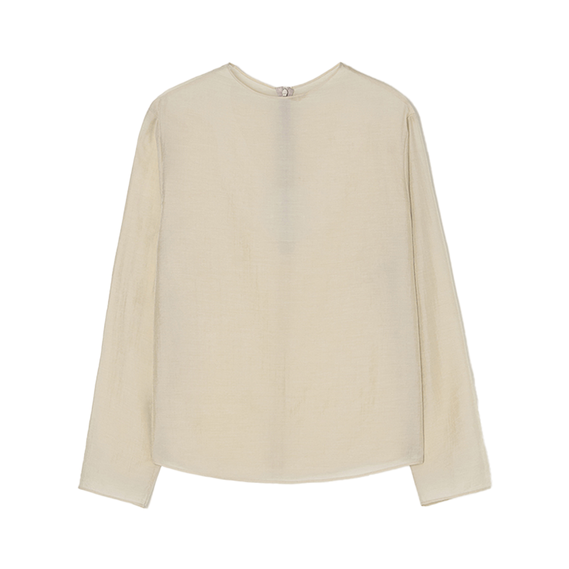 비뮤즈맨션 모크넥 쉬어 탑 크림 베이지(BEMUSE MANSION Mock neck sheer top Beige)