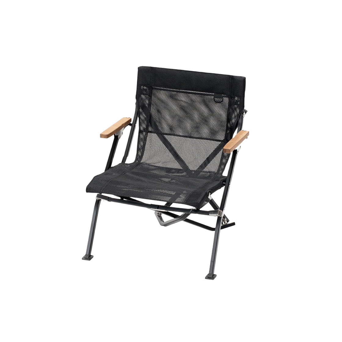 FES-186 Snow Peak Mesh Low Chair Short Black
