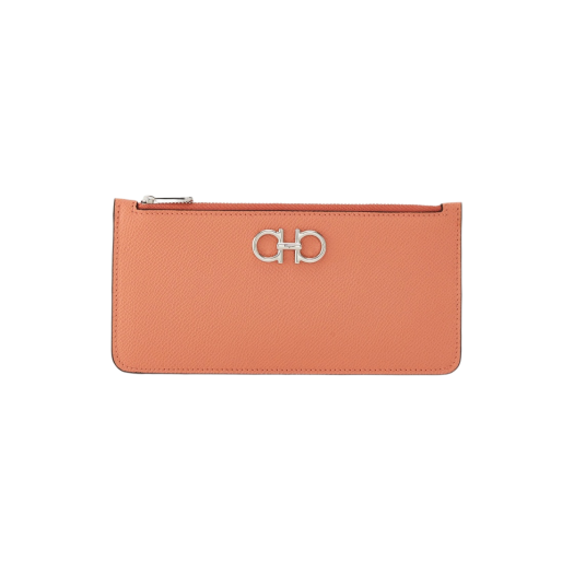 Ferragamo Gancini Credit Card Holder Coral