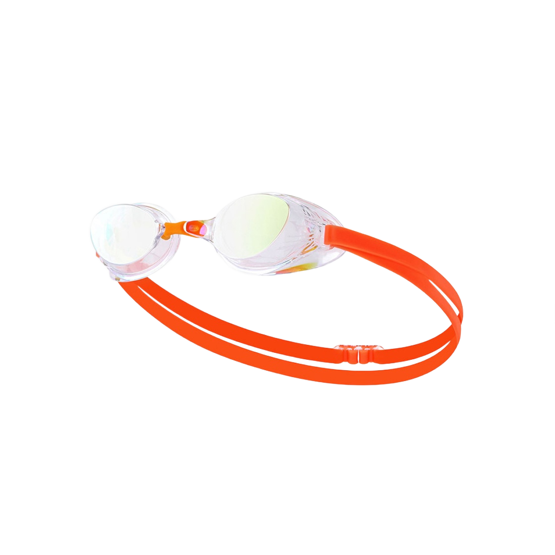 N3XEA08103 Mizuno Accel Eye Limited Mirrored Non Cushion Swim Goggles Clear Orange
