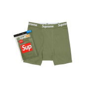 Supreme Hanes Boxer Briefs Olive (2 Pack)