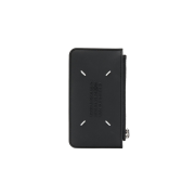 Maison Margiela Rubber Leather Zipped Card Holder Black