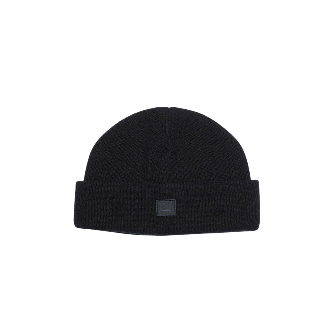C40134-900 Acne Studios Ribbed Beanie Hat Black - 대표 이미지 #1