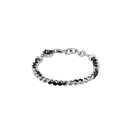 Diesel Dx1498 Two-Tone Stainless Steel Chain Bracelet Black