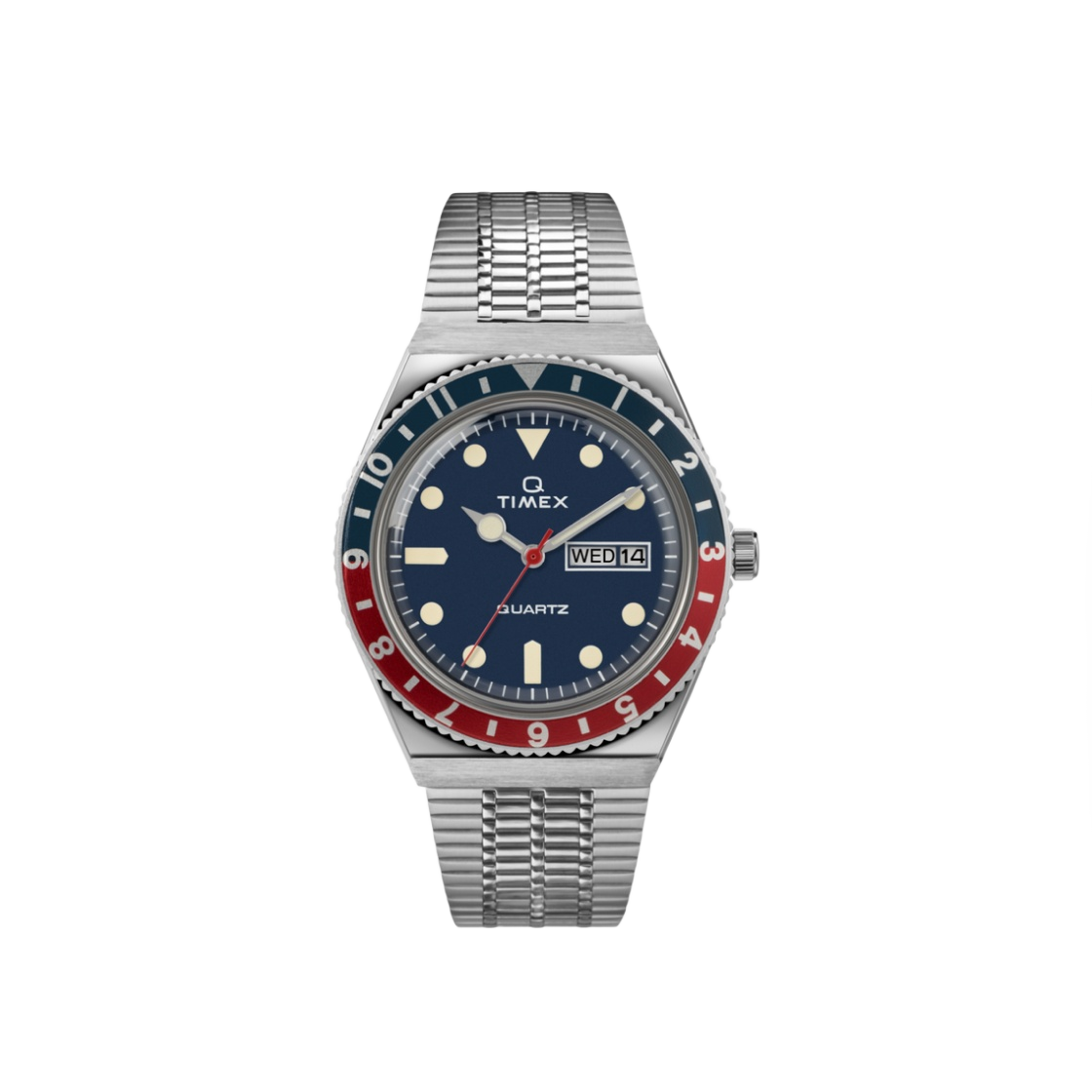 타이맥스 Q 리이슈 38mm 스테인레스 스틸 브레이슬릿 와치 스테인레스 스틸(Timex Q Reissue 38mm Stainless Steel Bracelet Watch Stainless Steel)