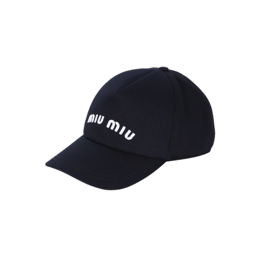 (W) Miu Miu Drill Baseball Cap Blue White
