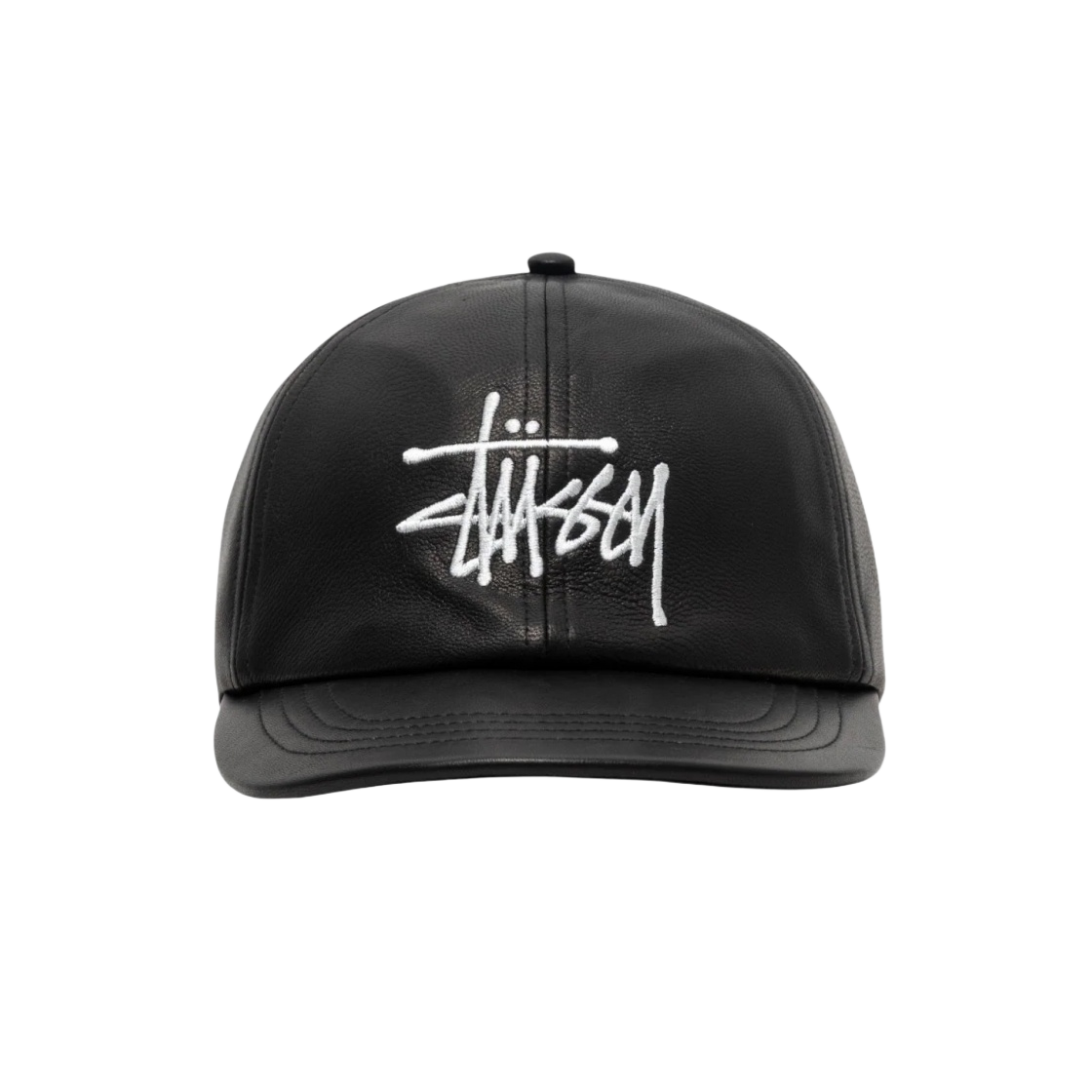 ☆送料無料☆ Stussy Leather Snapback Black ☆ 601225.jpg