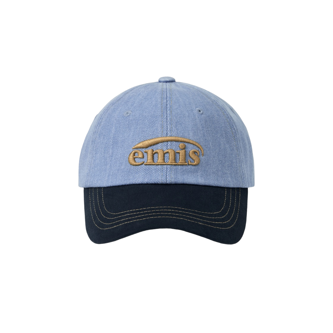 【EMIS】WASHED DENIM BALL CAP-BLUE/GREEN df62747fb924edcd6ad0f06e437627