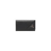 Prada Saffiano Leather Key Case Black