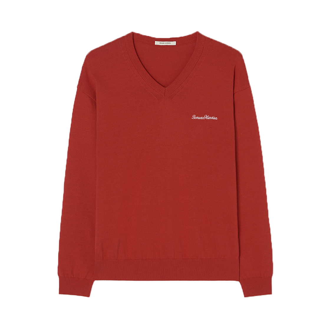 비뮤즈맨션 비뮤즈 V넥 니트 레드(BEMUSE MANSION Bemuse V-neck knit Red)
