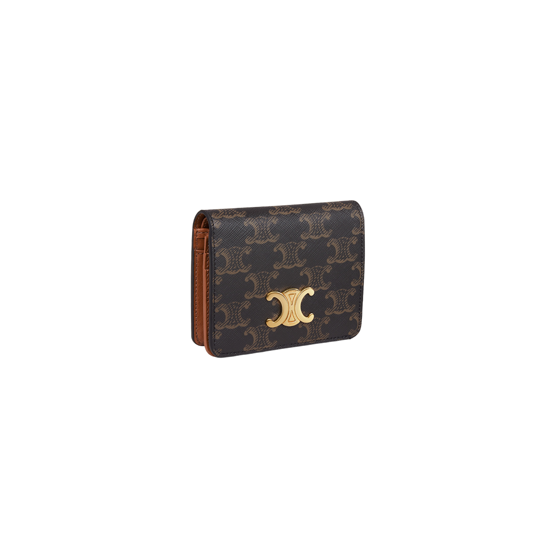 10K622CQH-04LU Celine Triomphe Compact Wallet in Triomphe Canvas Tan - #2