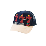 Kapital Lucky Battery Bird Truck Cap Navy Kinari