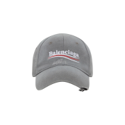 (W) Balenciaga Political Campaign Destroyed Cap Gray Silver