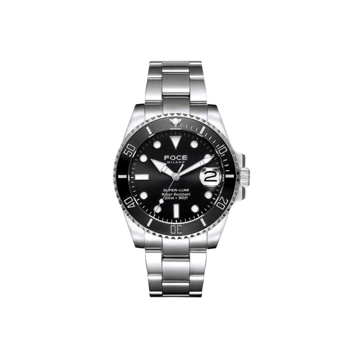 FM7606BK Foce 200m Waterproof Diver Watch Black