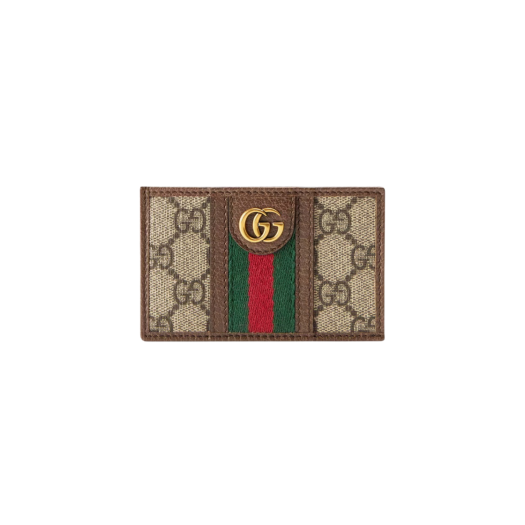 Gucci Ophidia GG Card Case Beige Ebony