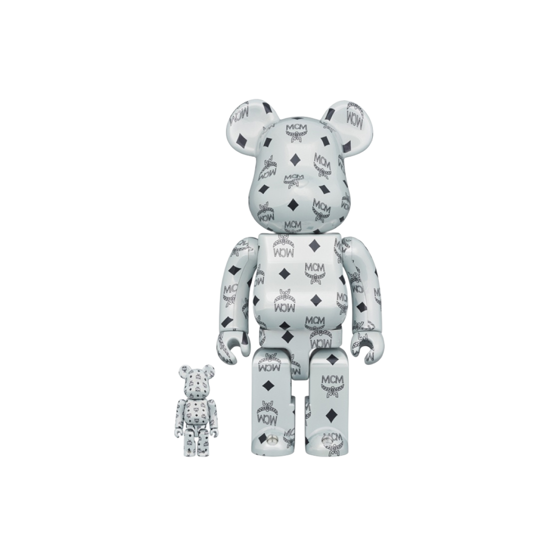 BE@RBRICK - MCM WHITE CHROME Ver. 100％ &amp; 400％」 BE@RBRICK SERIES 50