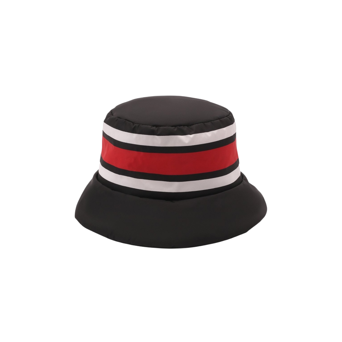 프라다 프린디드 리나일론 버킷햇 블랙 레드 화이트(Prada Printed Re-Nylon Bucket Hat Black Red White) - 2
