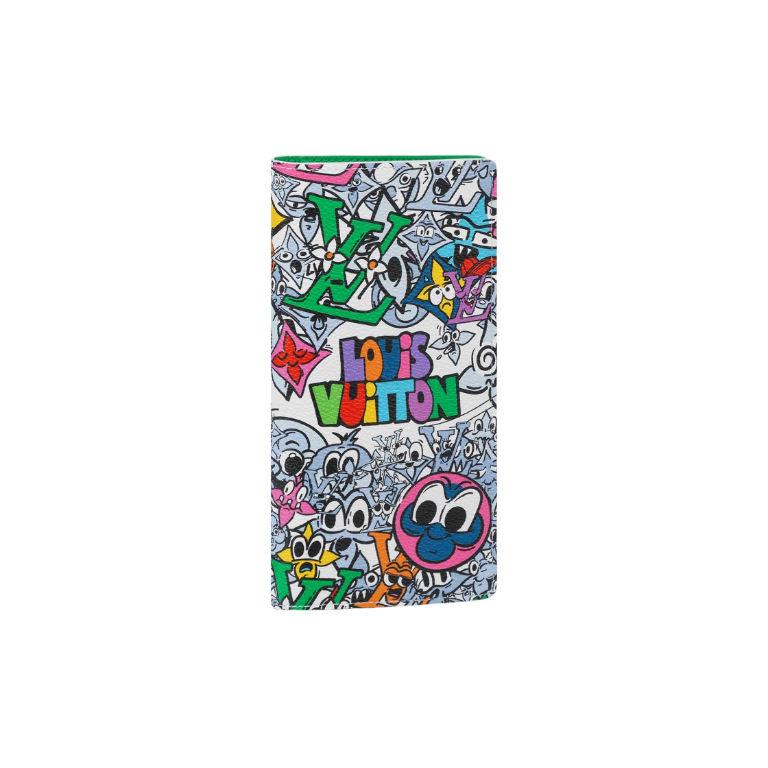 M82011 Louis Vuitton Brazza Wallet Monogram Comics Coated Canvas Green - 대표 이미지 #1