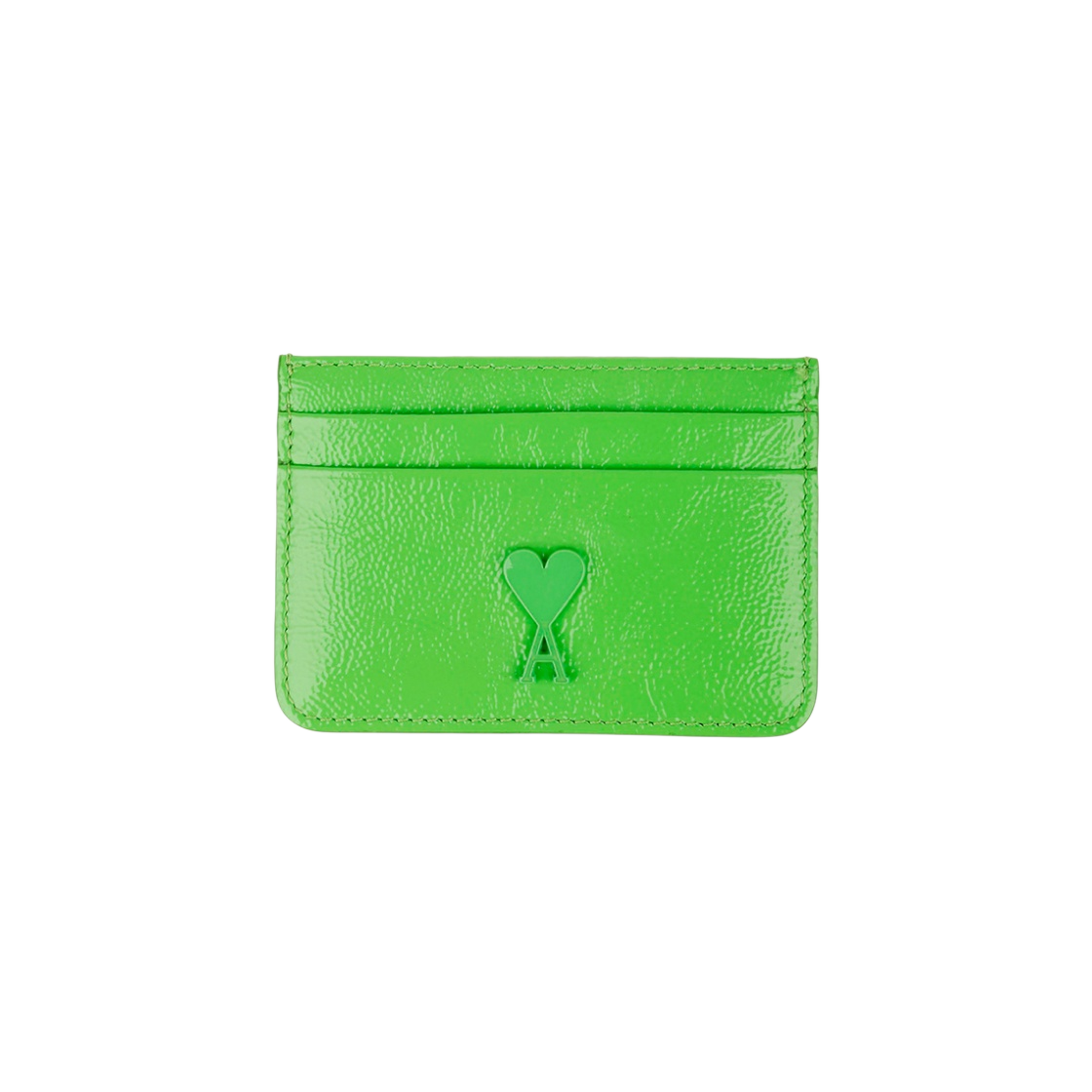아미 하트 로고 레더 카드 홀더 그린(AMI de Coeur Leather Card Holder Green)