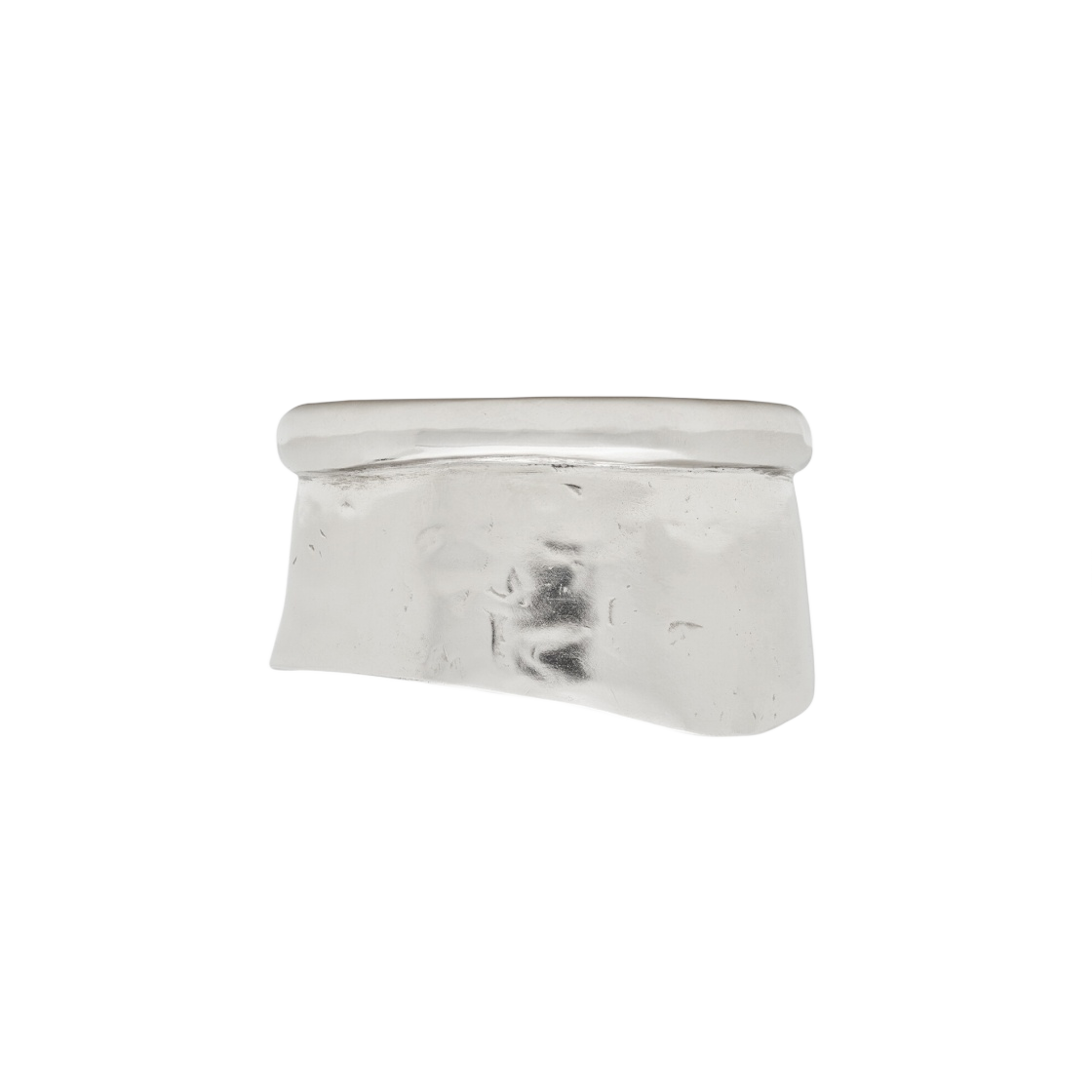 (W) 생로랑 오가닉 웨이브 커프 브레이슬릿 메탈 옥시다이즈드 실버((W) Saint Laurent Organic Wave Cuff Bracelet In Metal Oxidized Silver) - 1