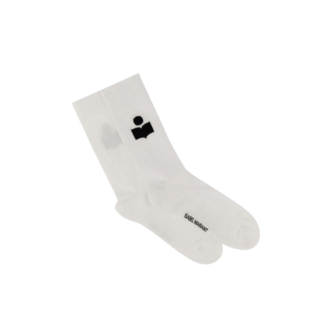 CT0114-22A022J-20WH (W) Isabel Marant Silokih Logo Middle Socks White