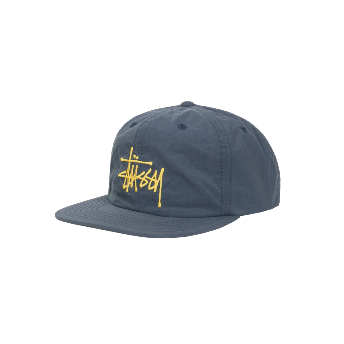 스투시 피치드 나일론 베이직 스트랩백 스틸 블루 | Stussy | KREAM