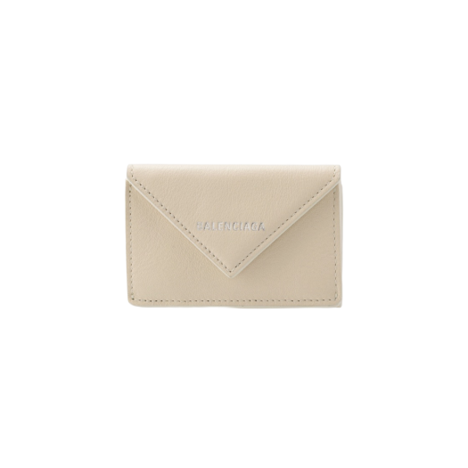 Balenciaga Papier Mini Wallet Cream