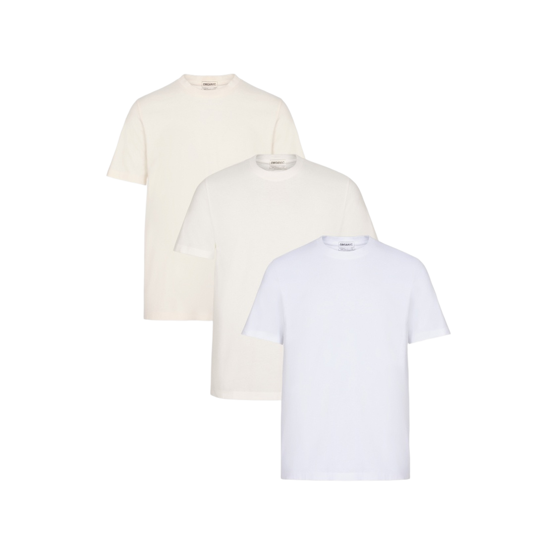 메종 마르지엘라 티셔츠 화이트 크림 에크루 (3팩)(Maison Margiela T-Shirts White Cream Ecru (3 Pack)) - 2