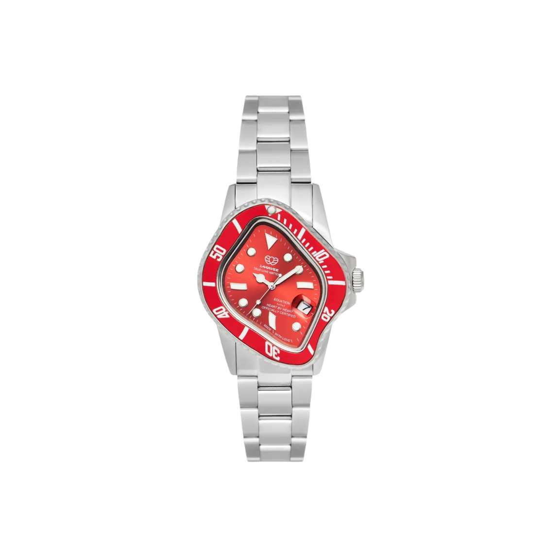 라르비 PEA001 실버 프리시전 스틸 레드 베젤 레드 다이얼(Laarvee PEA001 Silver Precision Steel Red Bezel Red Dial)