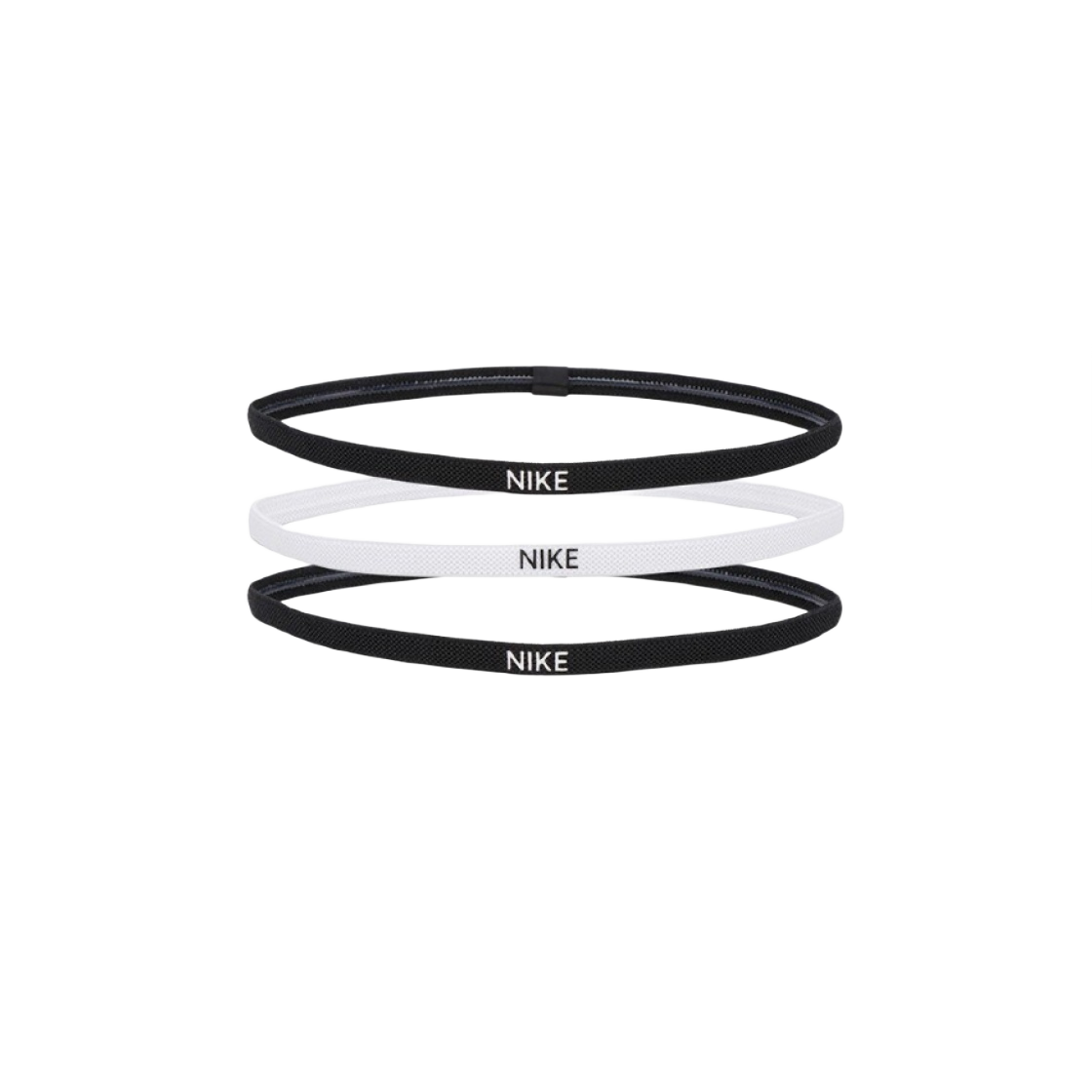 나이키 엘라스틱 헤드밴드 2.0 블랙 화이트 (3개입)(Nike Elastic Headband 2.0 Black White (3 Pack)) - 1