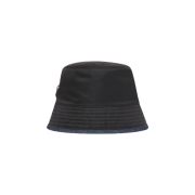(W) Prada Re-Nylon Denim Bucket Hat Black Blue