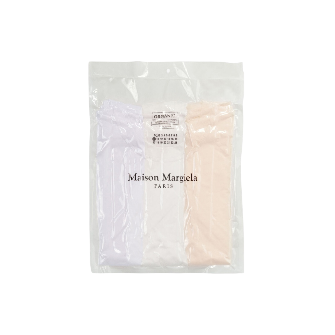 메종 마르지엘라 오가닉 저지 티셔츠 화이트 (3팩)(Maison Margiela Organic Jersey T-shirts White (3 Pack)) - 1