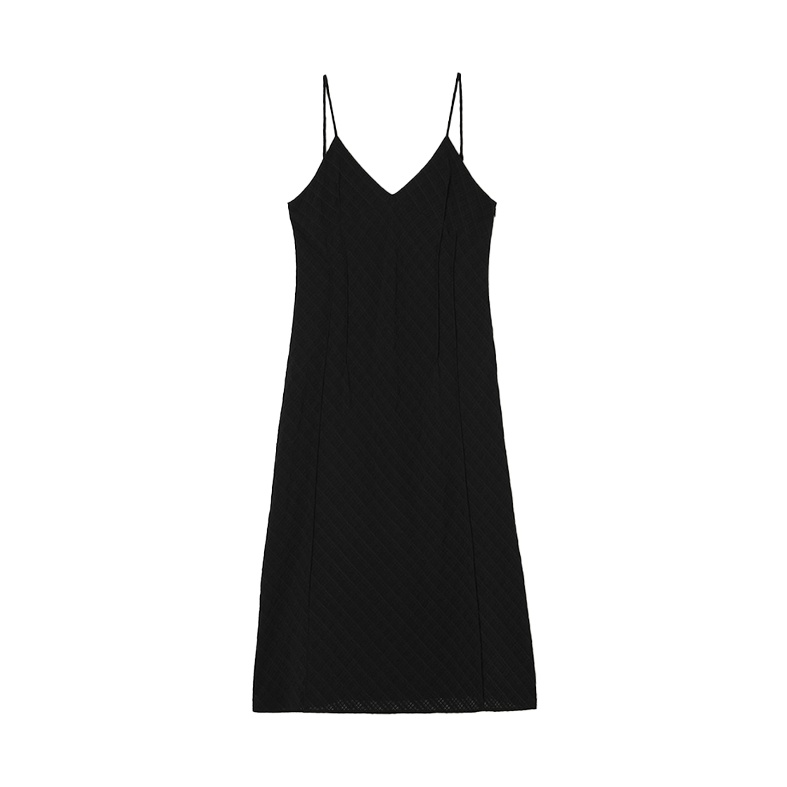 BE25SSOP002BK BEMUSE MANSION Bias check layered dress Black