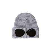C.P. Company Extra Fine Merino Wool Goggle Beanie Grey - 21FW