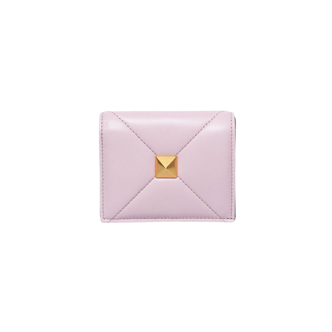 P0Y07BSF6E0 Valentino Nappa Roman Stud Small Wallet Water Lilac - 대표 이미지 #1
