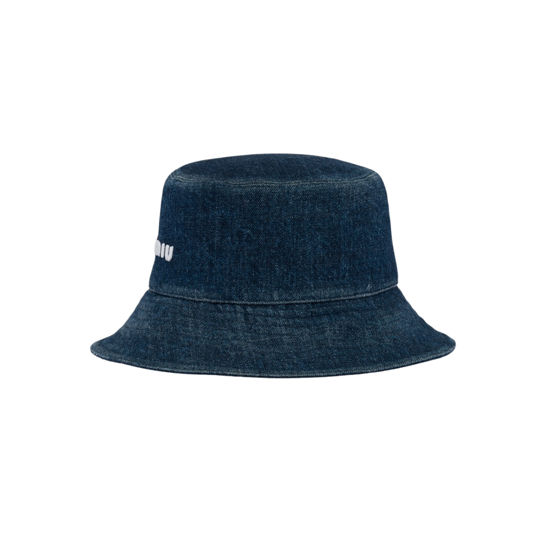 5HC196-2F3W-F022X (W) Miu Miu Denim Bucket Hat Blue White - 대표 이미지 #1