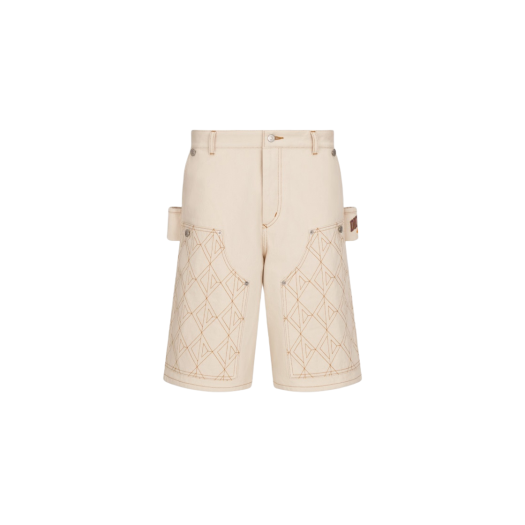 Dior x Denim Tears Dior Tears Carpenter Bermuda Shorts Cotton Denim White