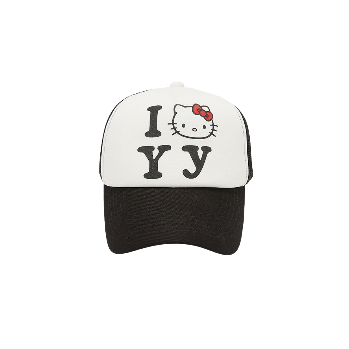 오픈 Yy x 헬로 키티 트러커캡 블랙(Open Yy x Hello Kitty Trucker Cap Black)