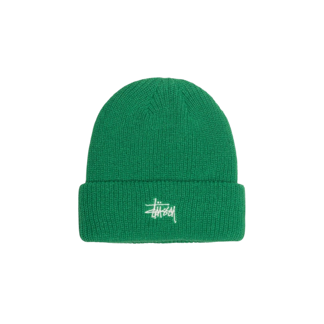 1321019 Stussy Basic Cuff Beanie Kelly Green