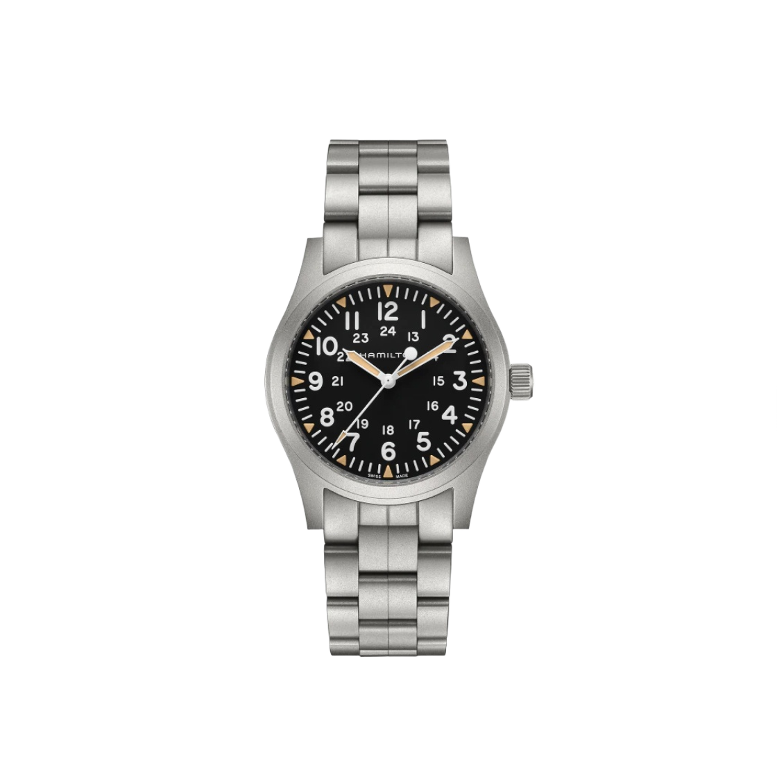 해밀턴 카키 필드 메카니컬 42mm 스테인리스 스틸 블랙(Hamilton Khaki Field Mechanical 42mm Stainless Steel Black) - 1