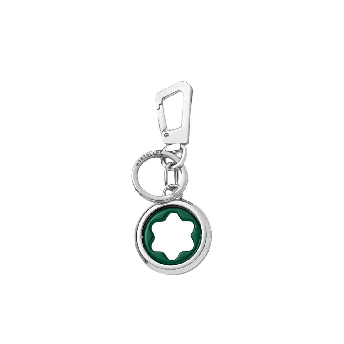 131104 Montblanc Meisterstuck Spinning Emblem Key Fob Green Silver - 대표 이미지 #1