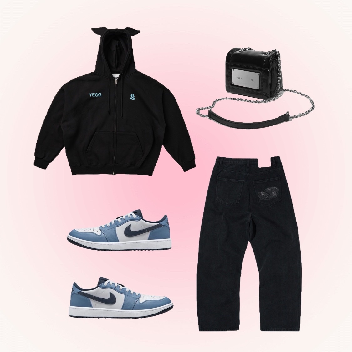 Suade Contour Pocket Denim Black, Jordan 1 Low Golf White Aegean Storm 착용 스타일