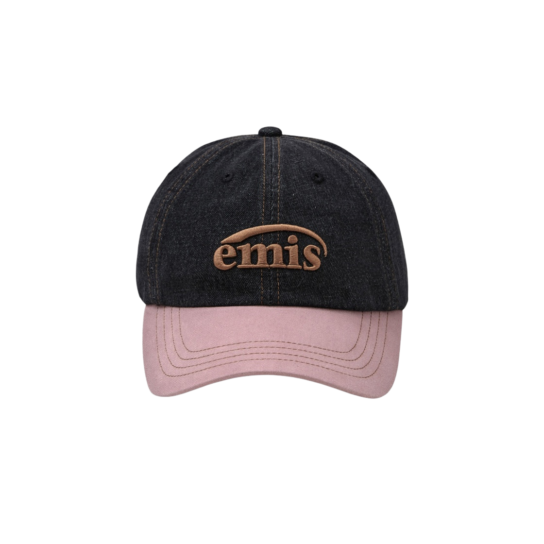 이미스 워시드 데님 볼캡 그레이 핑크(Emis Washed Denim Ball Cap Gray Pink)