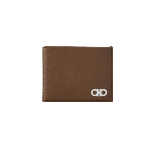 Ferragamo ID Window Gancini Wallet Brown Black