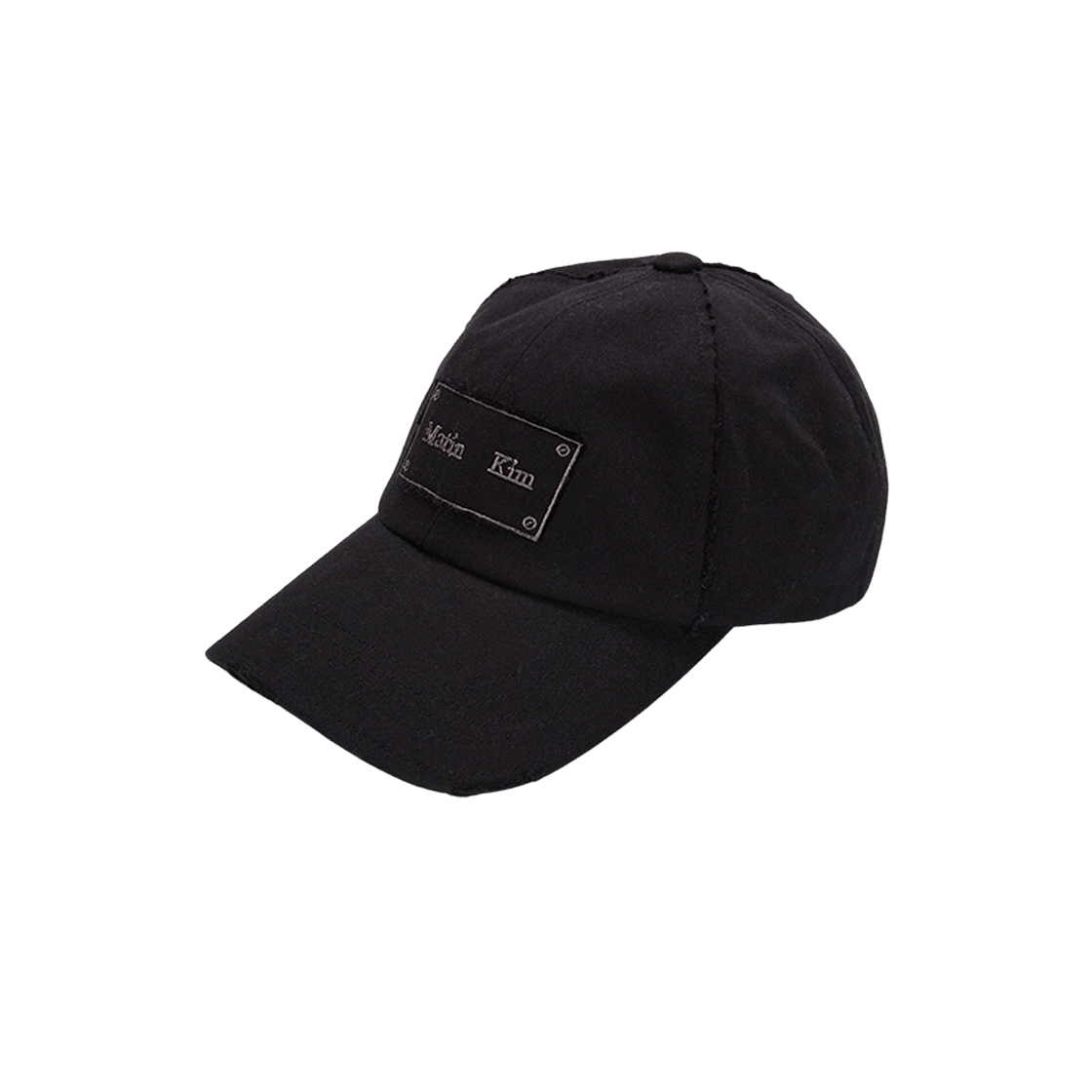 EMBOSSED LOGO DENIM BALL CAP IN BLACK – Matin Kim