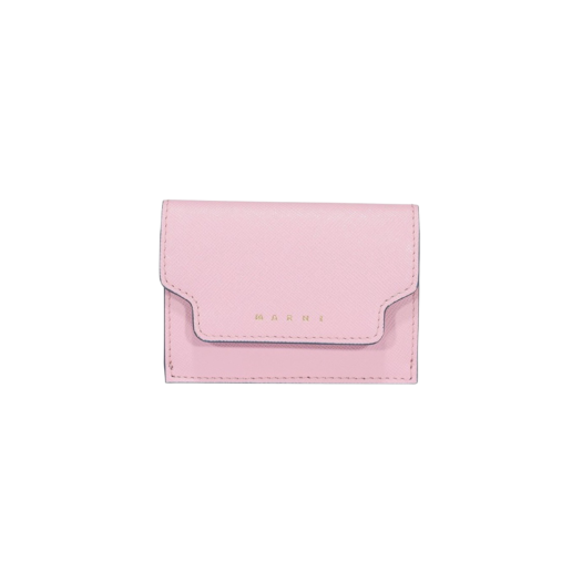 Marni Saffiano Tri-Fold Wallet Baby Pink