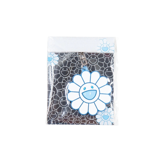 Kaikai Kiki Flower Rubber Keyring Clear Blue White